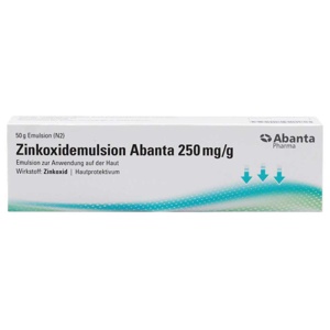 Zinkoxidemulsion Abanta 250 mg / g, 50 g Emulsion Produktbild