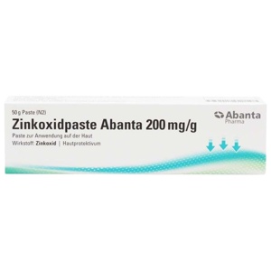 Zinkoxidpaste Abanta 200 mg / g Paste zur Anwendung auf der Haut, 50 g Paste Produktbild