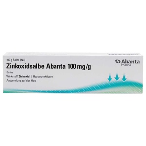Zinkoxidsalbe Abanta 100 mg / g, 100 g Salbe Produktbild