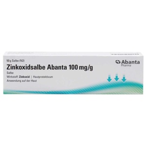 Zinkoxidsalbe Abanta 100 mg / g, 50 g Salbe Produktbild