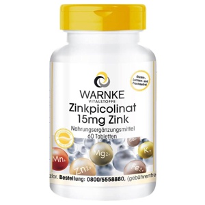 Zinkpicolinat 15 mg Zink Tabletten Produktbild
