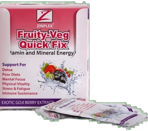Zinplex Fruity-Veg Quick Fix Goji Berry Sachets 28g Pack of 30 product image