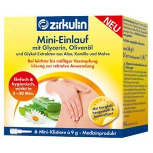 Zirkulin Mini-Einlauf Klistiere, 6X9 g Klistiere Produktbild
