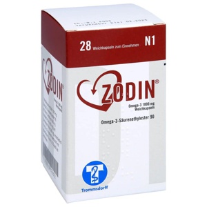 ZODIN® Omega-3 1000 mg Weichkapseln, 28 St Weichkapseln Produktbild
