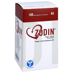 ZODIN® Omega-3 1000 mg Weichkapseln, 100 St Weichkapseln Produktbild