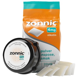 Zonnic 4 mg munnpulver i porsjonspose mint 20 stk produktbilde