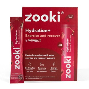 Zooki Hydration+ Exercise & Recover, Cherry Flavour - 30 Sachets product image