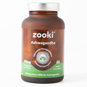 Zooki Liposomal Ashwagandha KSM-66 500mg Capsules - 30 Day Supply product image