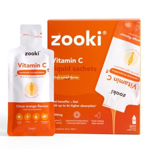 Zooki Liposomal Vitamin C 1,000mg, Citrus Orange Flavour - 30x15ml Liquid Sachets product image
