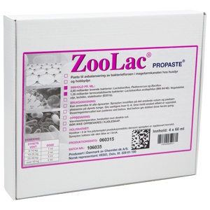 Zoolac Propaste probiotika til dyr 4x60 ml produktbilde