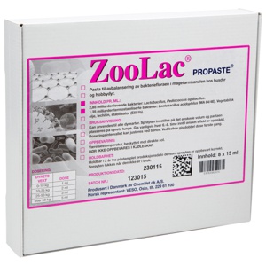 Zoolac Propaste probiotika til dyr 8x15 ml produktbilde