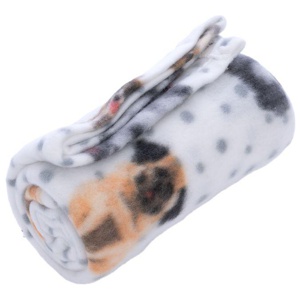 Zooplus Basics Kuscheldecke Fleece Dogs & Dots Produktbild