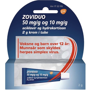 Zoviduo 50 + 10 mg/g krem 2 g produktbilde