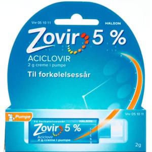 Zovir Creme m/Pumpe 5% 2 g produktbillede