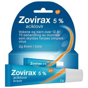 Zovirax 5 % krem 2 g produktbilde