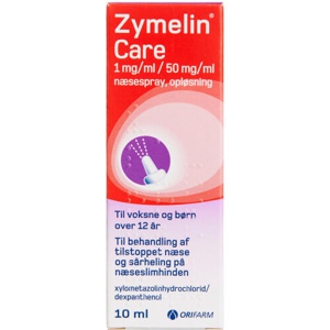 Zymelin Care Næsespray 1 + 50 mg/ml 10 ml produktbillede
