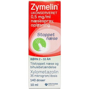 Zymelin Ukonserveret Næsespray Børn 0,5 mg/ml 10 ml produktbillede