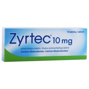 Zyrtec tbl 10mg n10 (tml) toote pilt