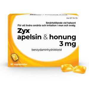 Zyx Apelsin & Honung halstabletter 3 mg 20 st produkt bild