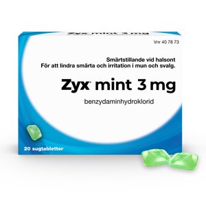 Zyx Mint halstabletter 3 mg 20 st produkt bild