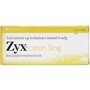 Zyx Citron 3 mg 20 sugetabletter produktbillede