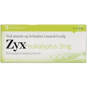 Zyx Eukalyptus 3 mg 20 sugetabletter produktbillede